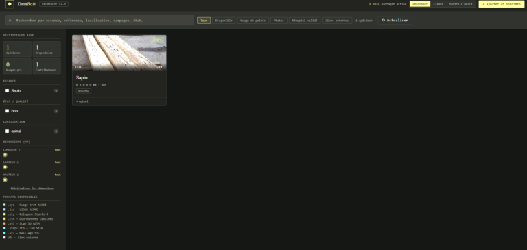 Capture de l'interface DataBois (1)-